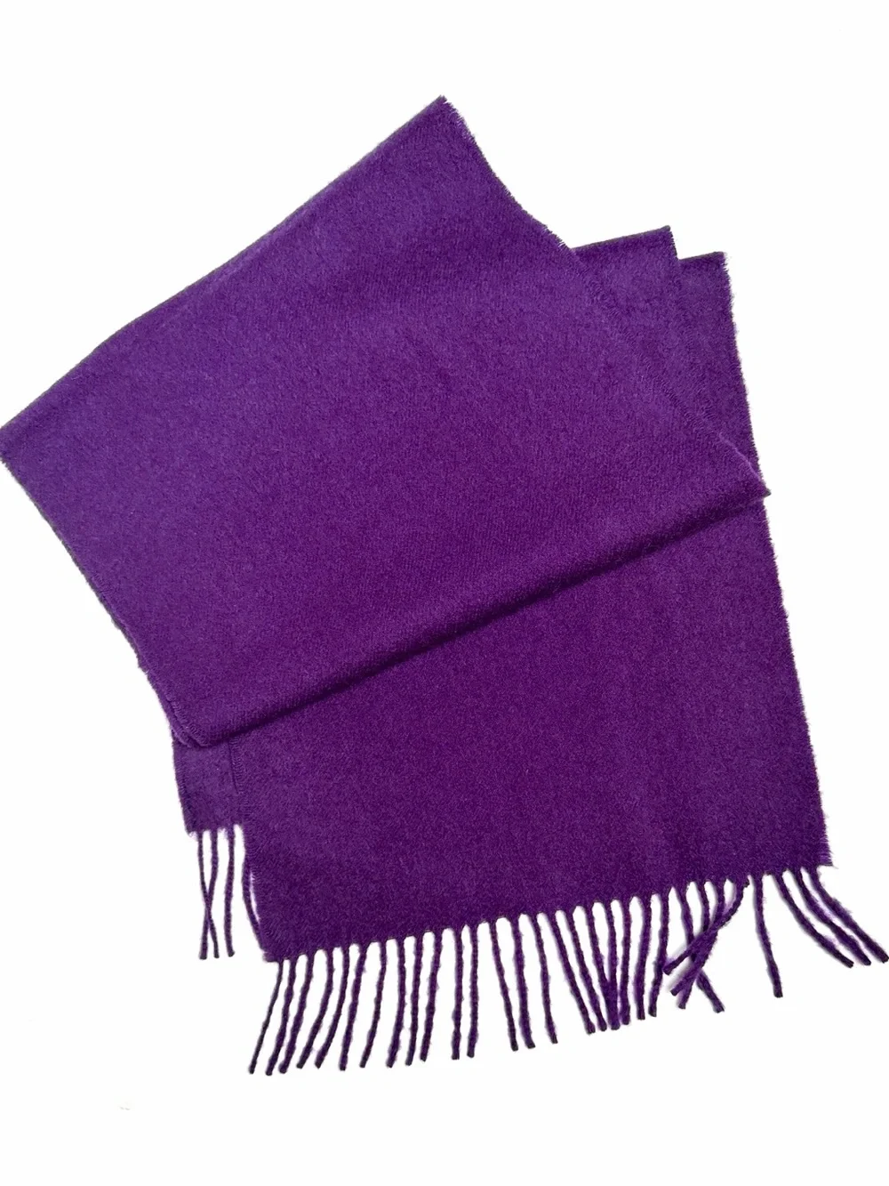 NWOT Johnstons of Elgin Cashmere Scarf Royal Purple Scotland Men's Women's